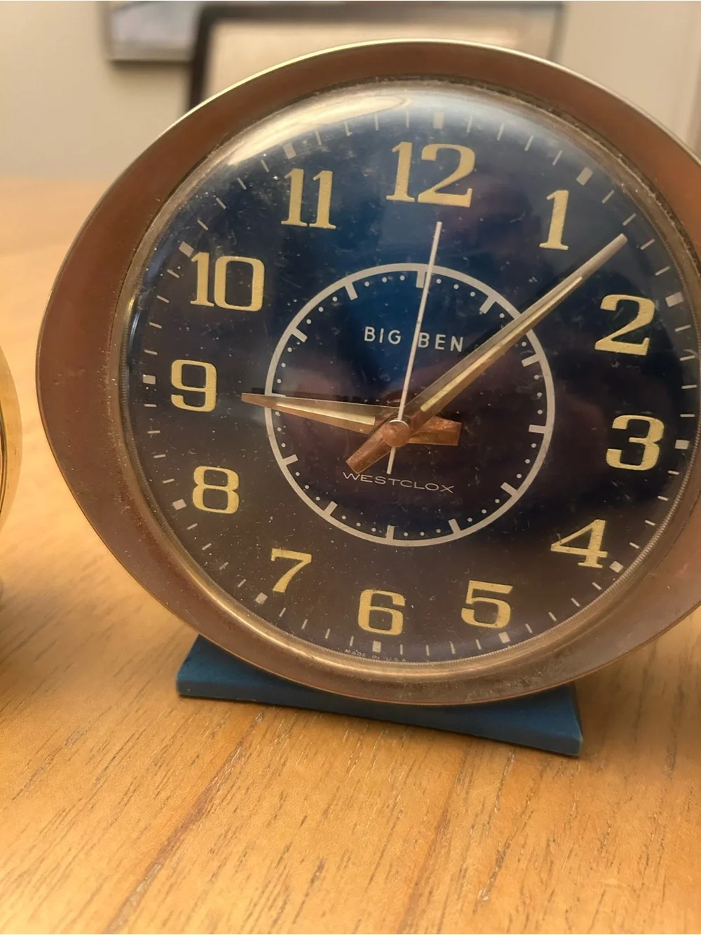 Big Ben Vintage Round Blue Alarm Clock by 2 Baby Ben clocks included